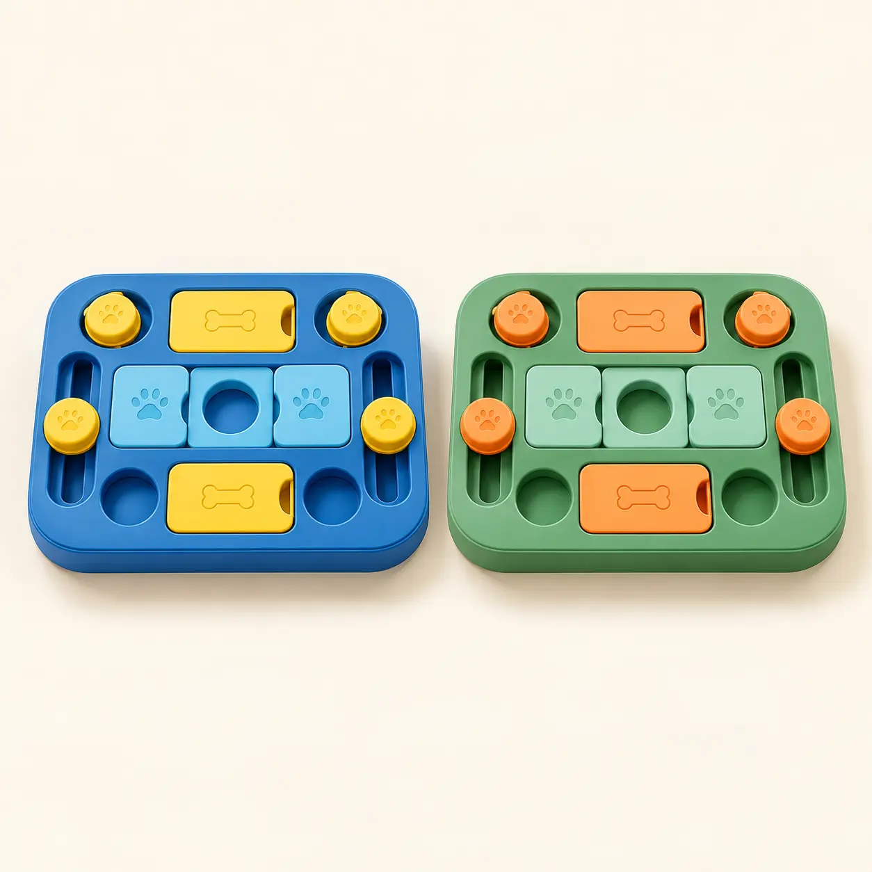 Twist & Discover Board — Blue + yellow / Green + orange