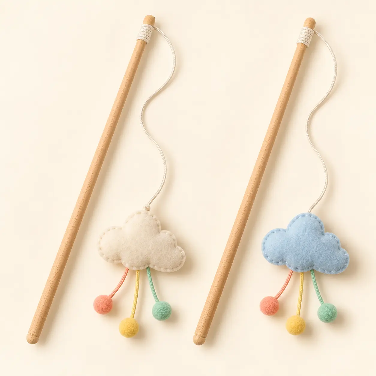 Cloud Chase Wand — Cream cloud / Blue cloud