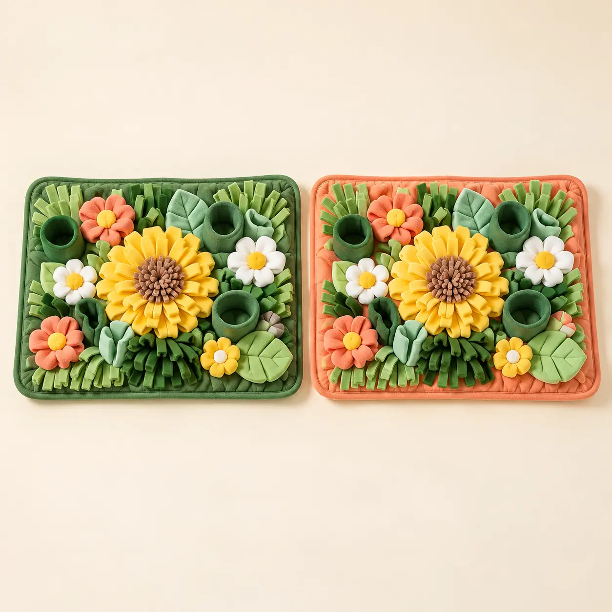 Sunny Snuffle Garden — Garden green / Peach orange